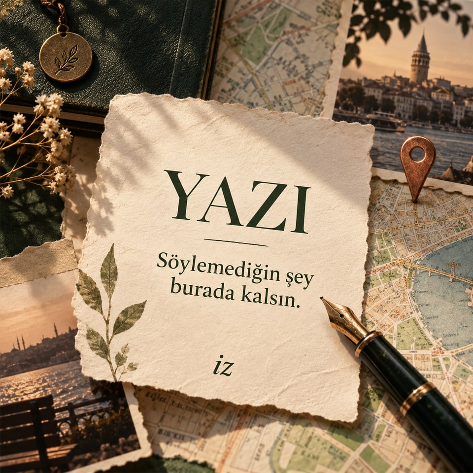Yazı — Geçip giden düşünce, kalan bir iz olsun.